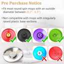 NICEMOVIC 5 Pack Spin Mop Replacement Head for 360 Spin Mop System, Round Shape Standard Universal Size Mop Head, Microfiber Spin Mop Refills Easy Cleaning and Machine Washable
