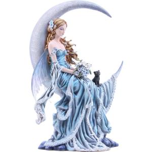 Pacific Giftware Four Elements Celestial Moon Fairy Figurine Earth Wind Frost Fire Collectible Figurine Nene Thomas Art Inspiration Official Licensed Collectible 12 Inch Tall (Wind) (Multicolor)