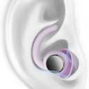 Ear Plugs for Sleeping - Noise Reduction Soft Silicone Earplugs, 2 Pairs Reusable Hearing Protection Earplugs for Noise Sensitivity, Sleep,Snore,Travel,Sound Reduction Noise Cancelling - Purple