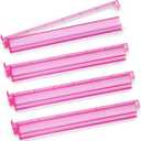 Mahjong Racks with Pushers 4PCS Set Majiang Tile Holder Acrylic Mahjong Racks Accessories and Gifts-Pink