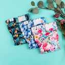 CuteBone Washable Dog Diapers Female No Tail Hole 3 Pack Reusable Doggie Period Training Pants for Docked-Tail Frenchie French Bulldog Boston Terrier Without Tail WWD04L, Medium