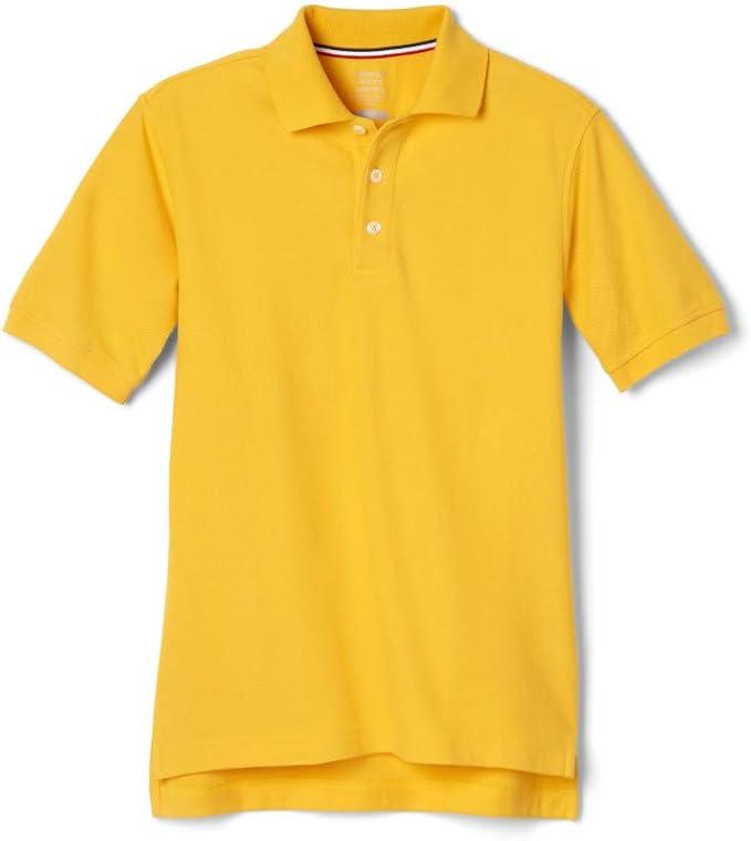 French Toast Boys Girls Gold Short Sleeve Pique Polo Uniform Shirt