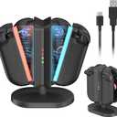 Charging Dock for Switch 2 Joy-Con Controllers, Single-Direction Magnetic Controller Charger Station with LED Indicators & Overcharge Protection for Joycon 2 Game Console Accessories