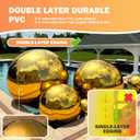 Inflatable Mirror Ball Set, Gold Giant Shinny Mirror Balls, Reusable Inflatable Disco Balloons, 31.5+47.2+59.1in PVC Bubble Balloon for Large Event, Wedding, Christmas,No Pump(3Pcs, No Pump)