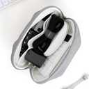 E-Tree Makeup Bag Travel Toiletry Bag Half Moon Small Make up Pouch Cosmetic Case Organizer Cute Waterproof for Girls Women Travel Essentials Toiletries Accessories (Grey)