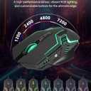 Wired Gaming Keyboard and Mouse Combo with LED Backlit,10 Dedicated Multimedia Keys, 19 Anti-ghosting Keys, Light Up Computer Keyboard, Programmable 7200 DPI RGB Mice with Software for PC Xbox PS5 PS4