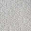 Home Fleece Queen Blanket for Couch, Bed, TV, Party, and Gift - 3D Jacquard Decorative Blankets - Cozy Soft Lightweight Fuzzy Flannel Blanket, All Seasons, 90x90 Inches, Ivory