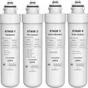 4 Stage Filter Replacement Kit Compatible with Brio 4-Stage Ultrafiltration UVF4 MIB400PKUF