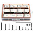 M2 Metric Hex Socket Head Cap Screws Assortment Kit, 960PCS, Black Alloy Steel, M2 Thread, Hex Head, Suitable for 3D Printers, Electronics, Furniture Repair, Mechanical Maintenance, Automotive
