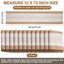Chumia 12 Pack Burlap Table Runners with Lace 12 x 72 Inch Long Rustic Jute Natural Hessian Burlap Table Runner for Farmhouse Style Country Vintage Wedding Party Dinner Decoration(Classic Style)