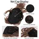 Mens Wig Short Fluffy Wavy Wig for Men Boys Natural Synthetic Male Halloween Costume Wig (Mixed Brown)