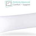 Nestl Body Pillow for Adults - Long Pillow for Bed -Down Alternative Pregnancy Pillow - 100% Cotton Pillow with Polyester Fiber Filling - Soft Pillow for Side Sleeper - 20 x 54 Inches, 1 Count