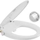 Bidet Toilet Seat,Non-Electric Quiet-Close,Fits Round Toilets,Adjustable Water Pressure and Self-Cleaning Dual Nozzles