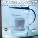 Epic Water Filters Pure Filter Pitchers for Drinking Water, 10 Cup 150 Gallon Filter, Tritan BPA Free, Reduces Fluoride, Chlorine, Lead, Forever Chemicals (Navy Blue XP)