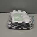 Hinwo 3-Pack Cubic Organizer Shelf Bins, Canvas Fabric Storage Baskets with Handles, 22L/5.8-Gal Square Storage Bins, Cubes, Collapsible Storage Box, 11 x 11 x 11 Inches (S, Black Checkerboard)