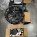 Medline Comfortable Folding Wheelchair with Swing-Back Desk-Length Arms and Swing-Away Footrests, 20W x 16D Seat