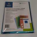 Business Source Green Transparent Poly File Holders
