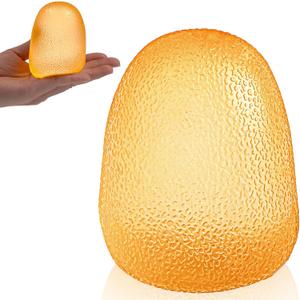 GummiFlex Mega Sensory Stress Toy  High-Density Gel-Filled, Slow-Rising, Textured Fidget Toy for Stress & Anxiety Relief, Hand Workout  ADHD, Autism, Office & Students  3.5", 1Pc, Yellow