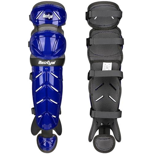 Beutyal Baseball Softball Catcher Leg Guards Shin Guards Adult 15 Inch, Left