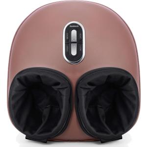 Nekteck Shiatsu Foot Massager Machine with Soothing Heat, FSA Eligible Air Compression Deep Kneading Therapy, Improve Blood Circulation and Foot Wellness, Relax for Home Office Use, HSA Eligible (Brown (Regular))