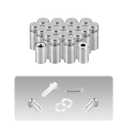 Standoff Screws for Acrylic 1/2 x 1 inch Stainless Steel Wall Sign Silver Standoff Mounting Hardware 20 Pack