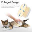 Soft 3-in-1 Silisone Spray Brush, Upgraded for Shedding, Cleaning and Spa Massage, Hair Removal, Best Water Steam Brush for Indoor Long or Short Haired Cat and Dog (White)