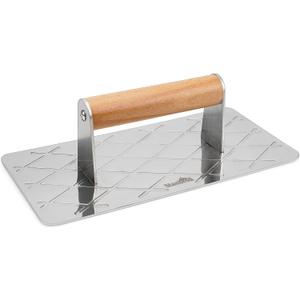 Stanbroil Stainless Steel Bacon Press for Griddle, 9 x 4.5Rectangular Grill Press BBQ Professional Griddle Accessories, Non-Stick Burger Smasher for Flat Top Cooking (Rectangle)