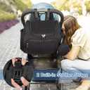 Geestock Diaper Bag Backpack, Multifunction Quilted Baby Diaper Bag with Changing Pad, Pacifier Case & Stroller Straps, Parents Essentials, Black