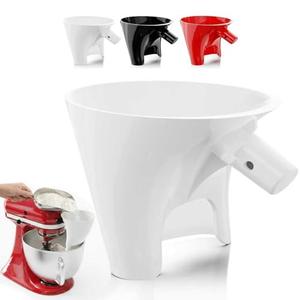 Flour Funnel for Kitchen Aid Mixer, Fits Tilt-Head 4.5–5 Qt (KSM150), 2026 New Kitchen Aid Attachments for Stand Mixer, Durable Dishwasher-Safe Baking Tool (White)