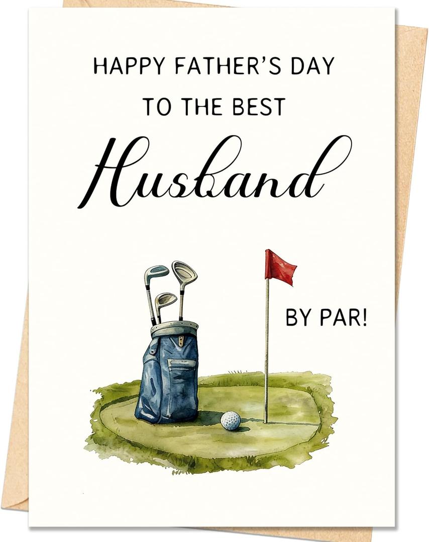 5 x IDU Funny Golf Fathers Day Card Gifts for Husband
