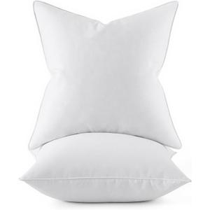 MIULEE 20x20 Pillow Inserts, Pack of 2 Down Feather Premium Throw Pillows with Cotton Fabric for Bed Couch Living Room Sofa