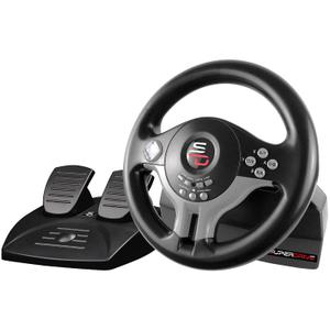 SUBSONIC - Superdrive SV250 Steering Wheel. Racing Wheel with pedals and Gearshift Paddles - 22 cm Diameter, 180 Roation Angle - For Nintendo Switch 2 - Switch - PS4 - Xbox Series X/S, Xbox One & PC
