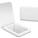 Kintion 2025 Pocket Mirror, Rechargeable Dimmable 3 Color Lighting 1X/3X LED Compact Travel Makeup Mirror for Purse, Portable, Folding, Handheld, Small Lighted Mirror for Women Gift, White