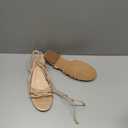 Ermonn Women's Lace-up Flat Sandals Strappy Open Toe Slingback CrissCross Casual Summer Slides (9, Khaki)