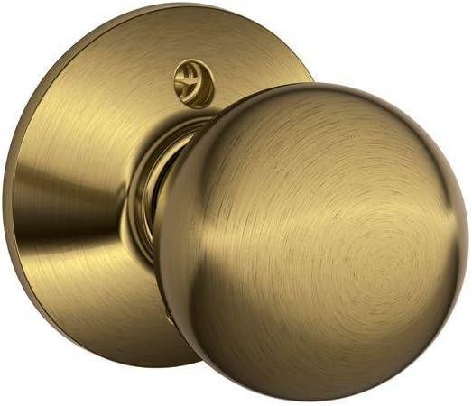 SCHLAGE Knob Non-Turning Lock, Bright Chrome (F170 GEO 625), Dummy 