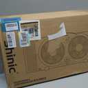 shinic Window Fan with Reversible Airflow Quiet, Twin 9" Blades, Full Remote Control, 3 Functions-3 Speeds, Bathroom Kitchen Window Exhaust Fan, Width Adjustable (From 23.8" to 37") ETL Certified, Window Fan With Foam Seal Strip