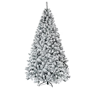 7.5-ft Flocked White Artificial Christmas Tree