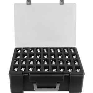 Miniature Storage Sturdy Carrying Figure Case -108 Slot Figurine Minature Carrying Case Compatible with D&D and More (Blackness)