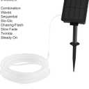 Outdoor Solar Rope Light- Solar Powered Cable String 100 LED Lights with 8 Modes for Patio, Backyard, Garden, Events by Pure Garden (Cool White)