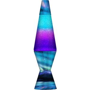 Lamp 2160 LVA2160 Colormax Northern Lights, 14.5", Glitter with Clear Liquid and Decal Base