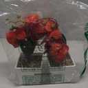 2 Pack Artificial Orchid Flowers with Vase,10 Inches Artificial Plant Bonsai Silk Flowers Butterfly Orchid with Pot for Wedding Office Home Decor Indoor Centerpieces (Red)