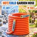 SPECILITE Garden Water Hose 150 ft x 5/8", 450-1300psi for Hot/Cold Water