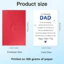 4 x Fathers Day Card for Dad from Daughter Son, Father's Day Dad Gift from Daughter Son Wife, Happy Father's Day Card Gift for Husband Dads Daddy Grandpa Fathers Day Decorations Dad Birthday Card Gifts