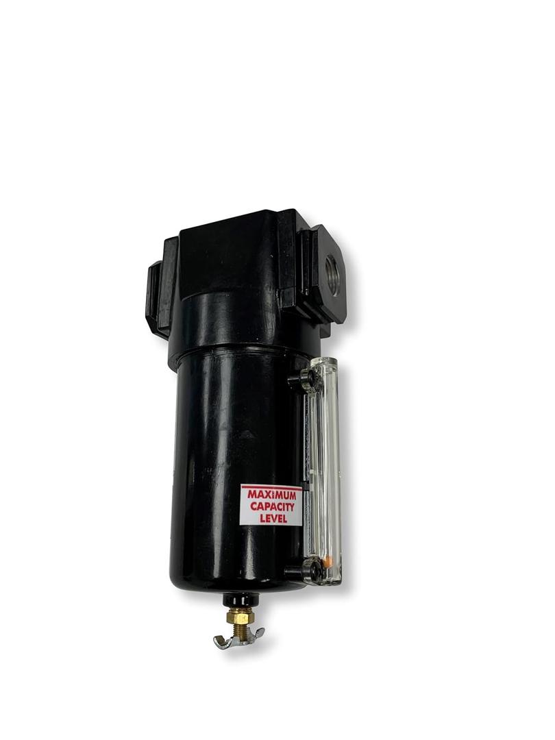 3/4" NPT Coalescing Oil Removing Filter for Industrial Applications, 10oz Metal Bowl, F5 (225 PSI, Manual Drain)
