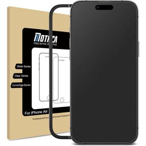 Mothca Matte Glass Screen Protector for iPhone Air / 17 Air (6.5 inch) Anti-Glare & Anti-Fingerprint Tempered Glass Film, [Easy Installation Frame] Case Friendly, Smooth as Silk