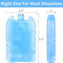 Ice Packs for Lunch Boxes Cooler Tote Bags Reusable Refreezable Cold Slim Large Cheap Hard Protable Icepacks for Bento Shipping Beach Camp Car (5.5" x 3.3" x 1.0", Blue-8p)