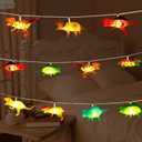 Hoolight Dinosaur String Lights 8 LED Jurassic Themde Dino Lights for Kids Bedroom, Christmas Party Birthday Halloween Decor (8 Led Dinosaur String Lights)