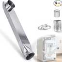UD48S 4" adjustable dryer vent Kit 23"-43", Compatible with Whirlpool and all 4" Dryer Vent Outlet, Periscope Dryer Vent for Tight Spaces, Easy Install Laundry Venting, OEM, Stainless Steel