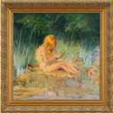 FOLKOR DIY Open Back Wood Frame for 30x30 Canvas Paintings, 2.4” Wide Ornate Art Frame for Stretched Canvas Prints Artwork, Gold Wall Decor for Home Office Gallery (No Plexiglass & Backing Board)