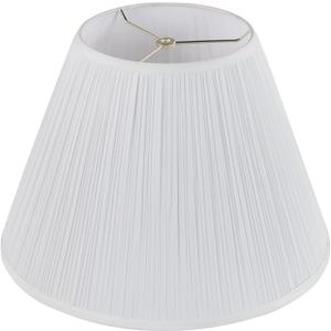 Aspen Creative 33137, Mushroom Pleated Traditional Spider Lamp Shade, Pleated White, 9" Top x 18" Bottom x 13" Slant, 9x18x13"